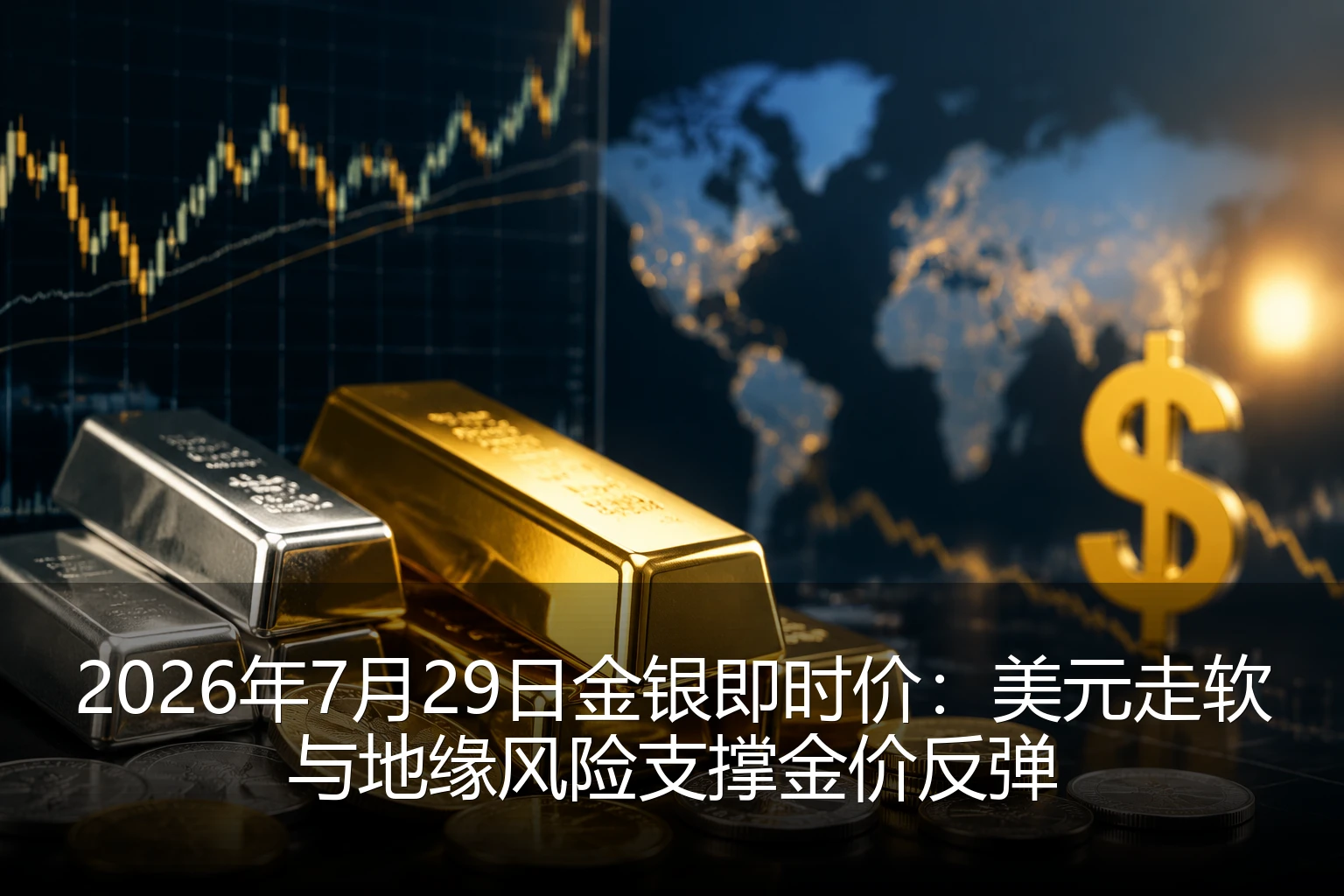 2026年7月29日金银即时价：美元走软与地缘风险支撑金价反弹