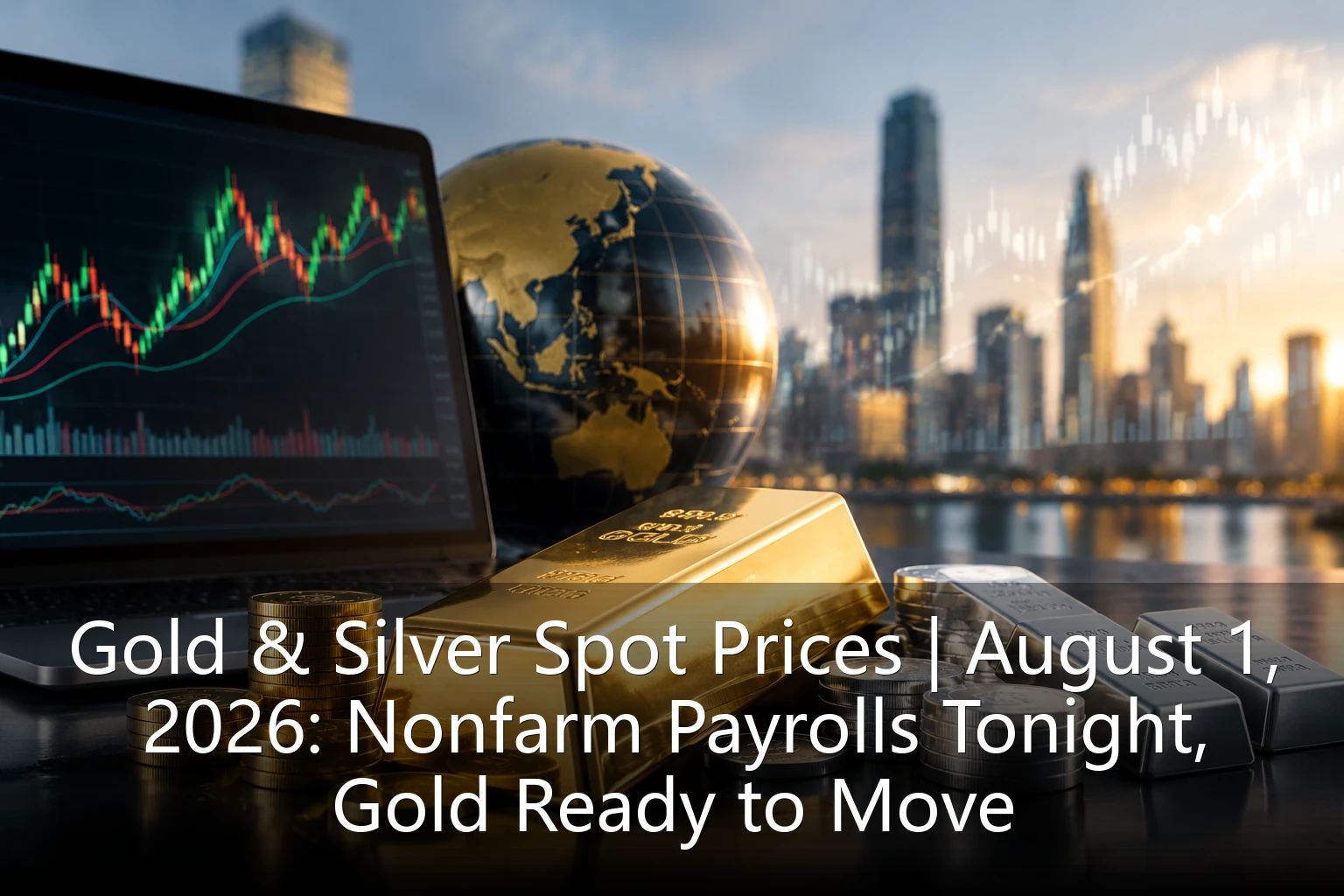 Gold & Silver Spot Prices | August 1, 2026: Nonfarm Payrolls Tonight, Gold Ready to Move