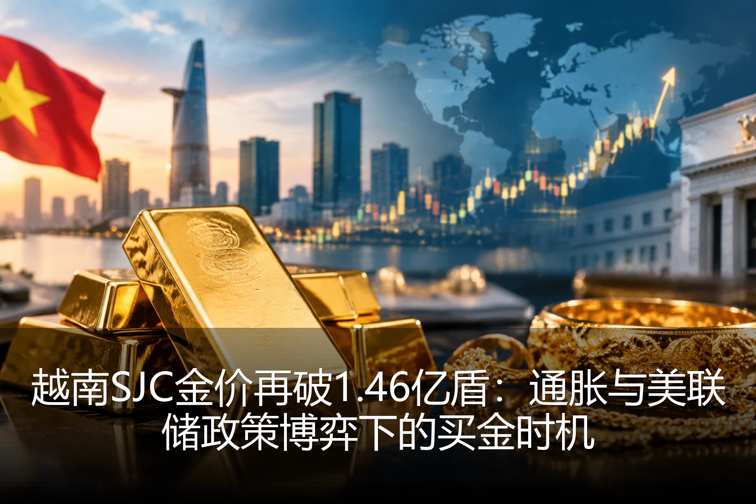越南SJC金价再破1.46亿盾：通胀与美联储政策博弈下的买金时机